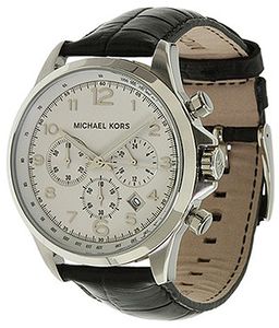 Horlogeband Michael Kors MK8114 Leder Zwart 22mm