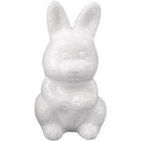 1x Piepschuim konijn/haas decoratie 8 cm hobby/knutselmateriaal   -