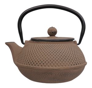 Bruin Gietijzeren Theepot - Cast Iron - 17,5 x 15 x 10cm 800ml