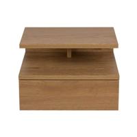2e Halve Prijs Leen Bakker - Nachtkastje Granbo - 1 Lade - Eikenkleur - MDF - Bruin - 32x35x22.5 Cm
