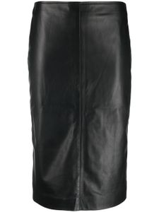 PINKO jupe crayon en cuir - Noir