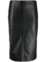 PINKO jupe crayon en cuir - Noir