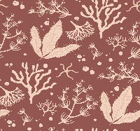 Onderzeese planten terracotta behang