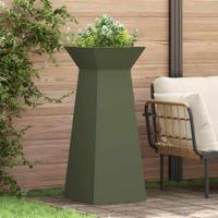 Pilaar Plantenbak 2 pcs Olijfgroen 40 x 40 x 100 cm