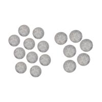 Magneten rond - zelfklevend - grijs - 16x stuks - 10 x 3 en 15 x 3 mm - Hobby artikelen   -