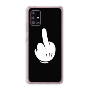 Middle finger black: Samsung Galaxy A51 5G Transparant Hoesje
