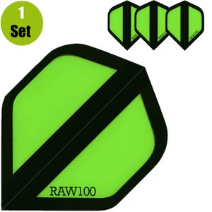 Raw100 Zone Dartflights - Groen