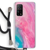 Roze explosie: Xiaomi Mi 10T 5G Transparant Hoesje met koord