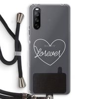 Forever heart pastel: Sony Sony Xperia 10 III Transparant Hoesje met koord
