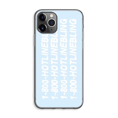 Hotline bling blue: iPhone 11 Pro Max Transparant Hoesje