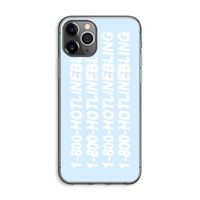Hotline bling blue: iPhone 11 Pro Max Transparant Hoesje
