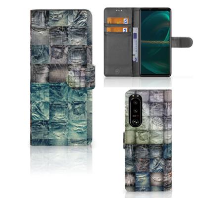Wallet Case met Pasjes Sony Xperia 5III Spijkerbroeken