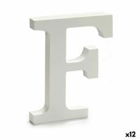 Brief F Hout Wit (1,8 x 21 x 17 cm) (12 Stuks)