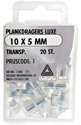 Plankdrager 10x5mm transp 20st - Deltafix