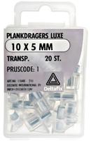 Plankdrager 10x5mm transp 20st - Deltafix