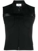 Courrèges gilet à détail de sangle - Noir