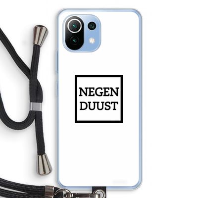 Negenduust vierkant: Xiaomi Mi 11 Lite Transparant Hoesje met koord