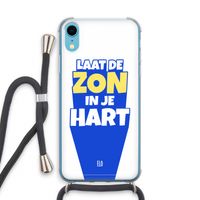 Laat de zon in je hart: iPhone XR Transparant Hoesje met koord