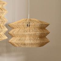 Kave Home Lampenkap 'Dakit' Rotan, 60cm