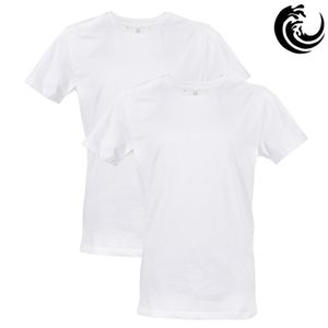 Vinnie-G Heren T-shirt Ronde hals Wit 2-pack-XXL