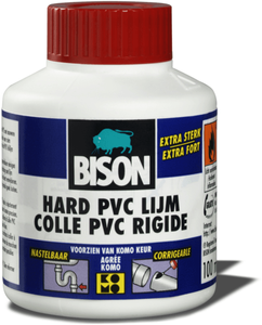 bison hard pvc lijm 100 ml + kwastje