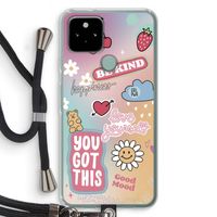 Positivity: Pixel 5 Transparant Hoesje met koord