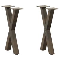 Salontafelpoten 2 st X-vormig 28x(42-43) cm staal naturel