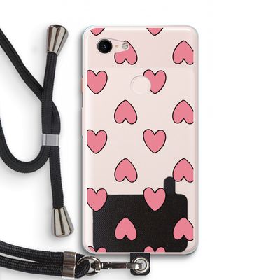 Ondersteboven verliefd: Pixel 3 XL Transparant Hoesje met koord