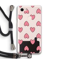 Ondersteboven verliefd: Pixel 3 XL Transparant Hoesje met koord