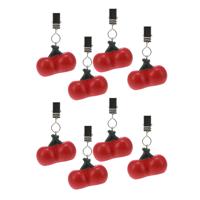 Excellent Houseware Tafelkleedgewichtjes/hangers - 8x - kers - kunststeen - rood
