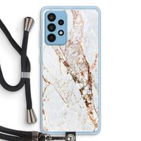 Goud marmer: Samsung Galaxy A52 Transparant Hoesje met koord Goud marmer: Samsung Galaxy A52 Transparant Hoesje met koord