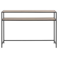 Leen Bakker - Sidetable Jaxx - Eiken - 79x120x35 Cm - Melamine - Zwart#Bruin