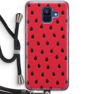 Watermelon: Samsung Galaxy A6 (2018) Transparant Hoesje met koord