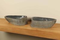 Wasbakken riviersteen set RL060304AB, 53x32x15 cm
