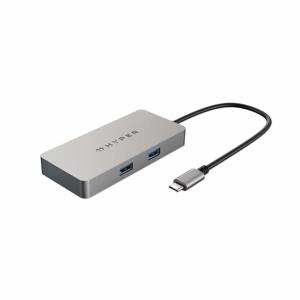 HYPER HDMB2 interface hub USB 3.2 Gen 1 (3.1 Gen 1) Type-C 5000 Mbit/s Roestvrijstaal