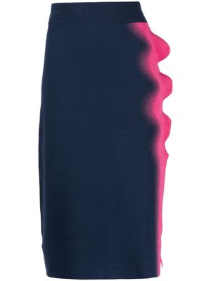 PH5 jupe mi-longue Elsa à taille haute - Bleu