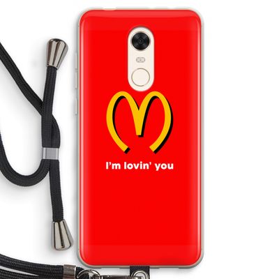 I'm lovin' you: Xiaomi Redmi 5 Transparant Hoesje met koord