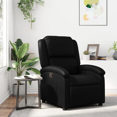 Relaxfauteuil zwart kunstleer