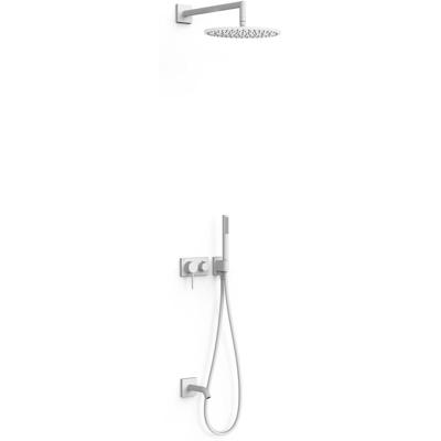 Regendouche set Tres 3V | Inbouw | Mengkraan | 3-weg | Rond | Wit mat