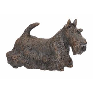 Plastic speelgoed figuur zwarte Schotse terrier 6 cm   -