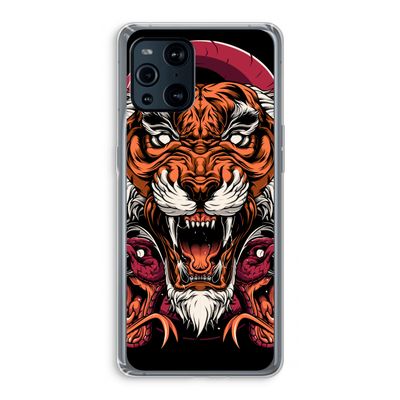 Tiger and Rattlesnakes: Oppo Find X3 Transparant Hoesje