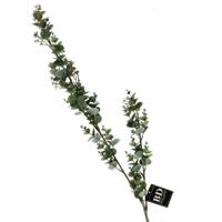 Kunstplant sierttakken Eucalyptus luxe - 119 cm - lichtgroen - bladgroen - decoratief