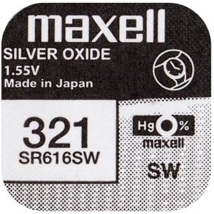 Maxell 18292800 huishoudelijke batterij Wegwerpbatterij SR616SW Zilver-oxide (S)
