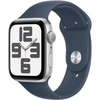 Apple Watch SE GPS 44mm alu zilver/blauw sportband S/M