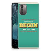 Nokia G21 | G11 | Siliconen hoesje | met naam Quote Begin