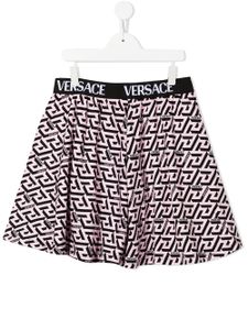 Versace Kids short de bain La Greca imprimé - Rose