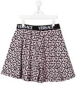 Versace Kids short de bain La Greca imprimé - Rose - thumbnail