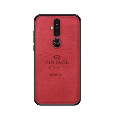 PINWUYO schokbestendige waterdichte volledige dekking PC + TPU + huid beschermhoes voor Nokia X71 (rood)