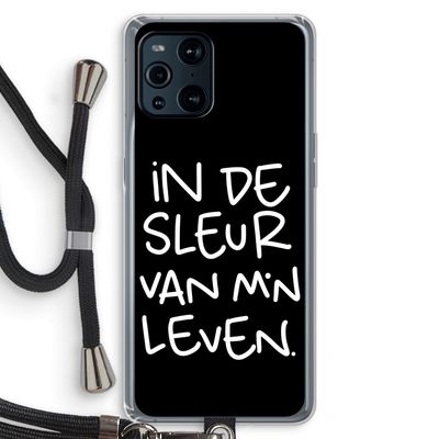 De Sleur: Oppo Find X3 Transparant Hoesje met koord