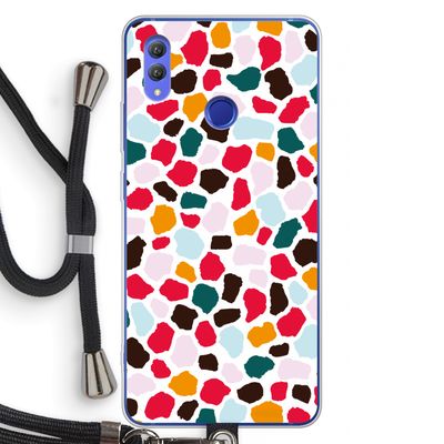 Colored Giraffe: Honor Note 10 Transparant Hoesje met koord